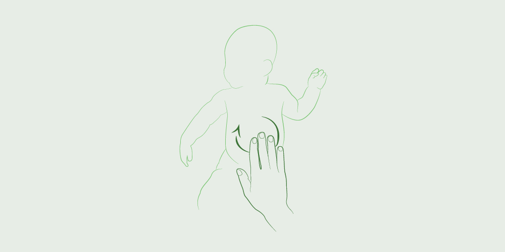 Massage du ventre pour bébés